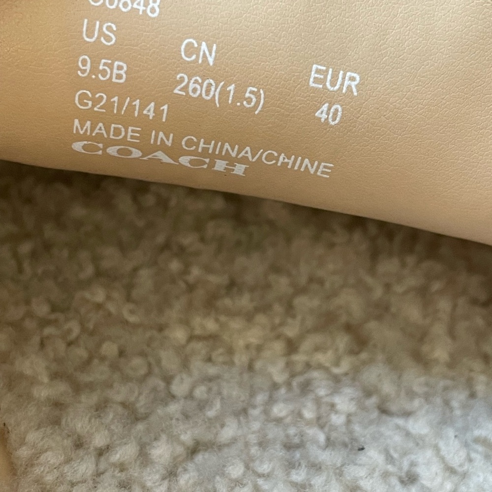 Coach Irene Metallic Pink Barbie Shearling Mule Shoes New - Picture 12 of 16